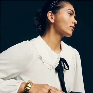 J. Crew Ruffle Collar Blouse, new without tags